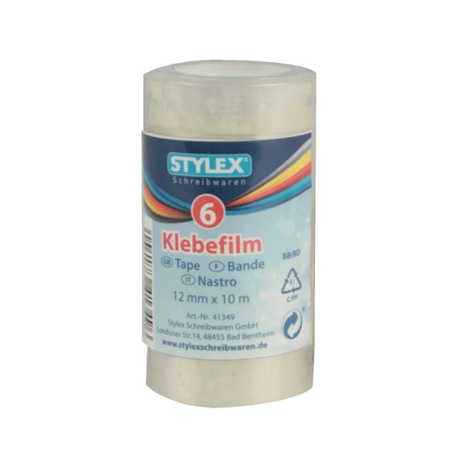 Stylex - Klebefilm - transparent - 6 Rollen