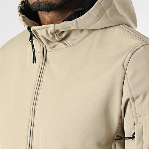 Veste Zippée Capuche Beige