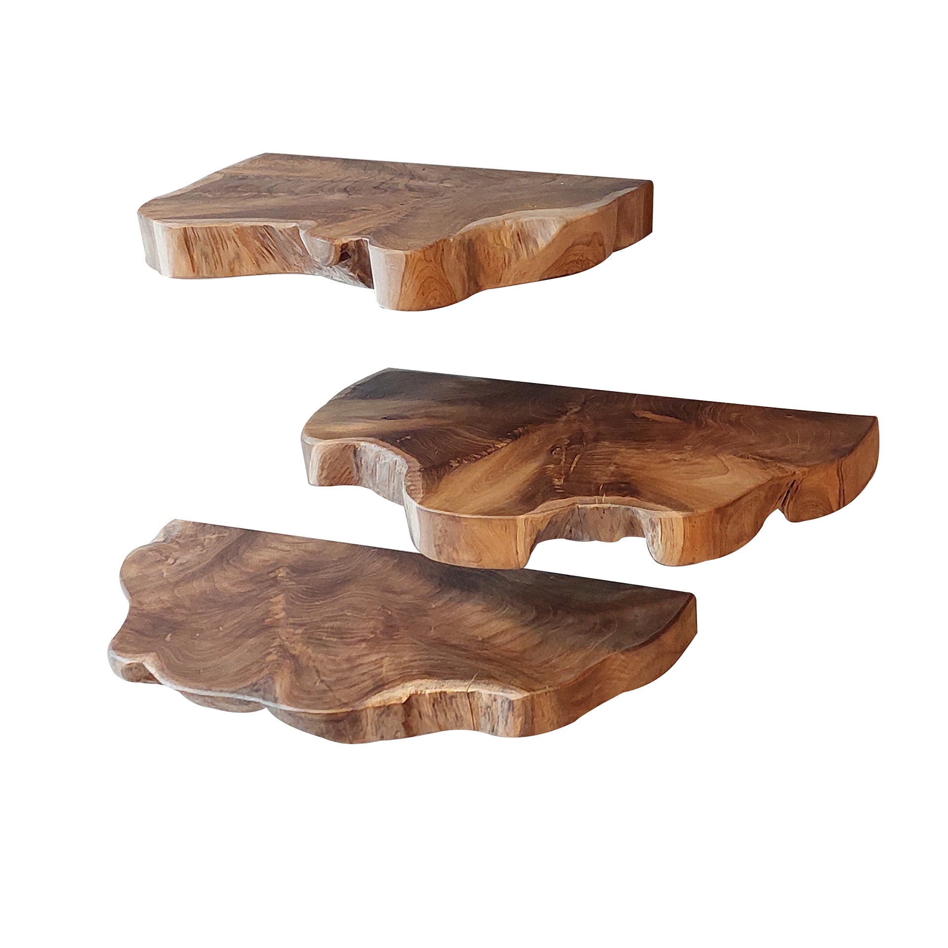 by fonQ  Philly Wandschap Set van 3 - Teakhout