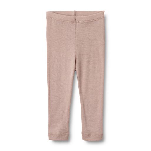 Wheat Agi Wool Baby Leggings, Dry Rose, 92 cm