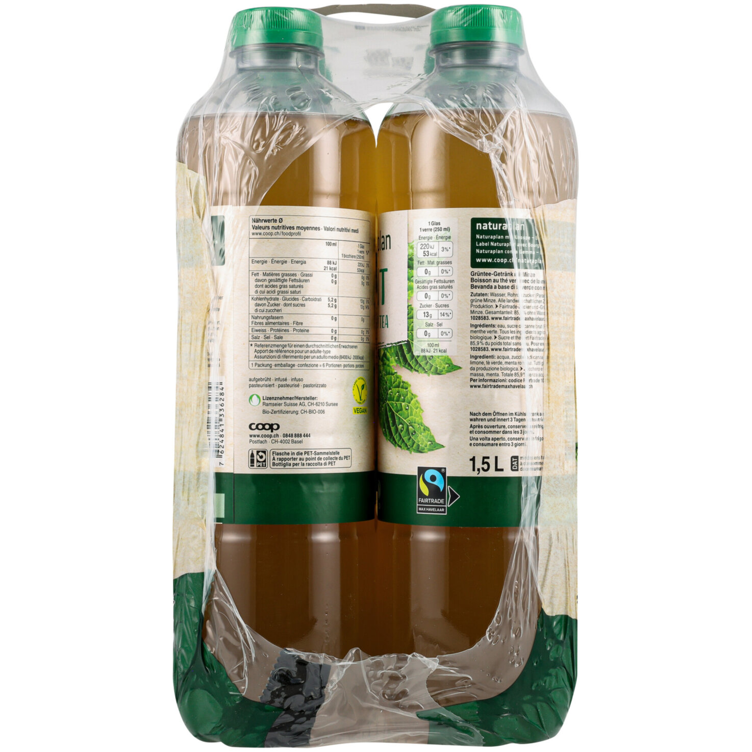 Naturaplan Organic Mint Green Ice Tea 6x1.5l