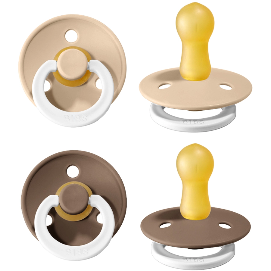 BIBS® Schnuller Colour Dark Oak  Vanilla Night 6-18 Monate, 4 Stk.