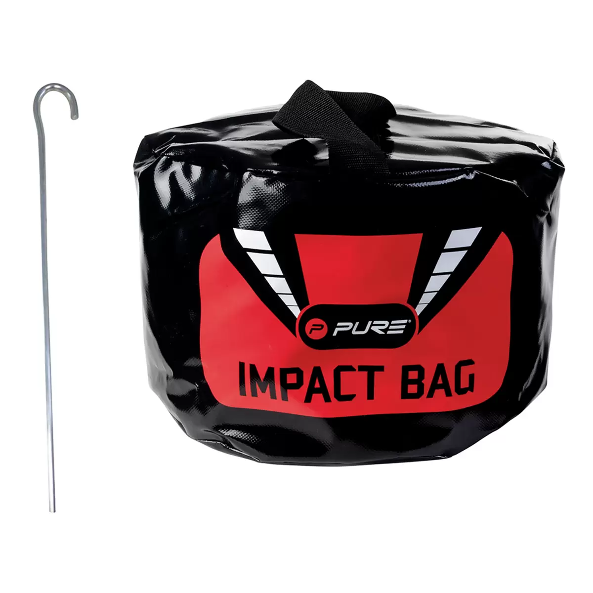 Aufpralltasche mit Golf-Tee Pure2Improve schwarz / rot