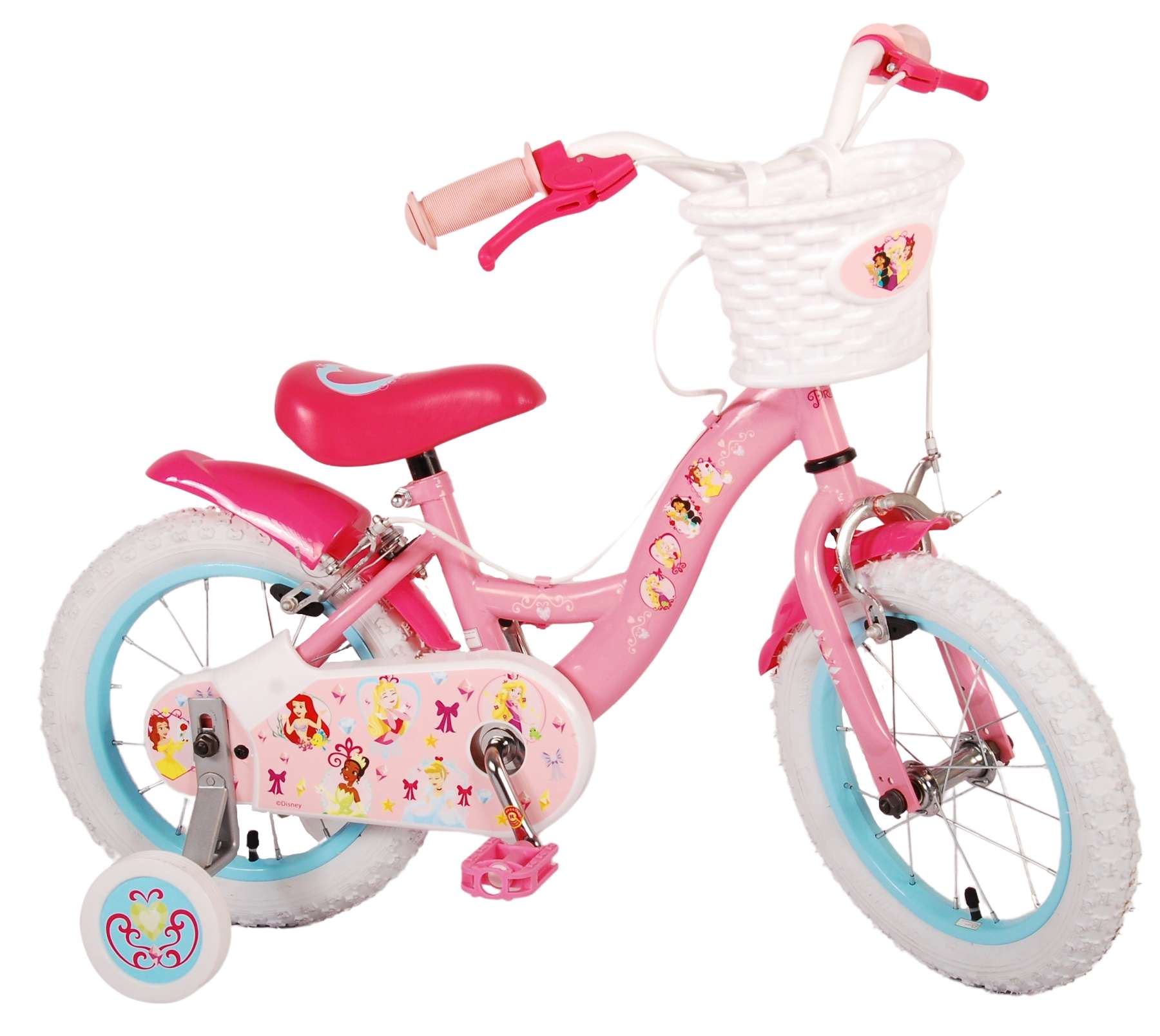 Kinderfahrrad Disney Princess für Mädchen 14 Zoll Kinderrad in Rosa