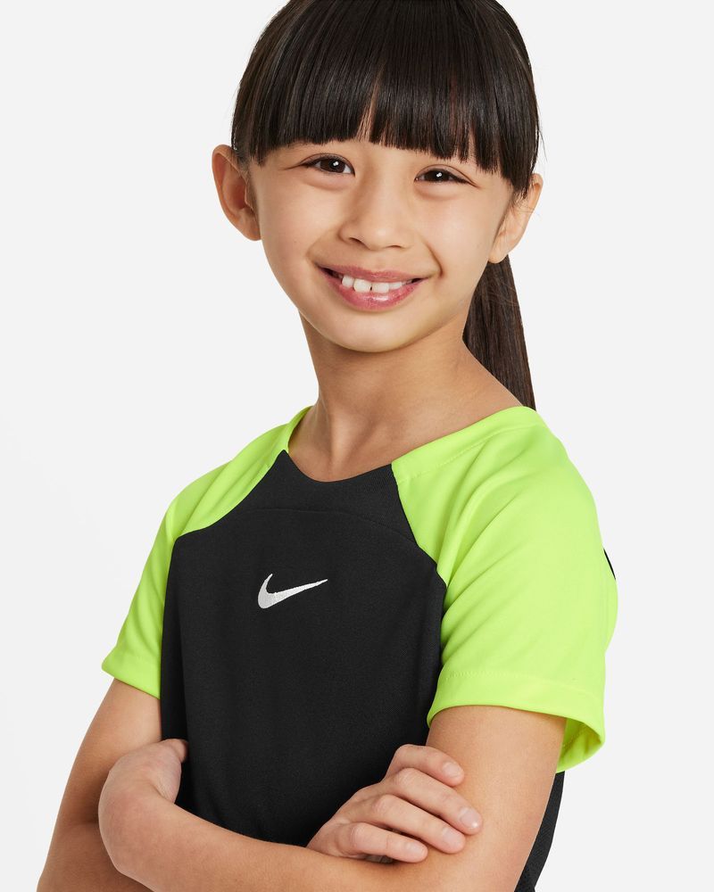 Ensemble maillot et short Nike Academy Pro Noir & Jaune Fluo pour enfant