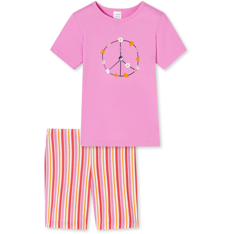 Schiesser Pyjama Girls World Organic Cotton rosa