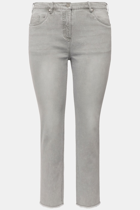 Jeans Sarah, Fransensaum, vorgewaschen, Stretch