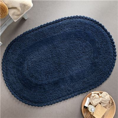 Tapis de bain coton finition crochet - 1700 g/m² - BECQUET CRÉATION