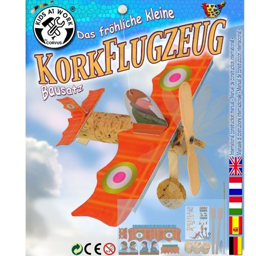 Kids at work diy kurkvliegtuig