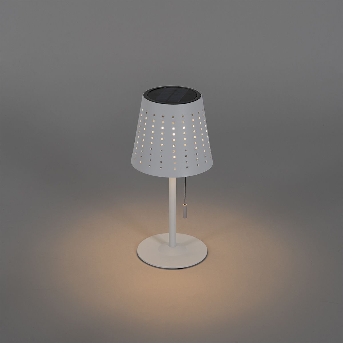 Buiten tafellamp wit incl. LED 3-staps dimbaar oplaadbaar en solar - Ferre