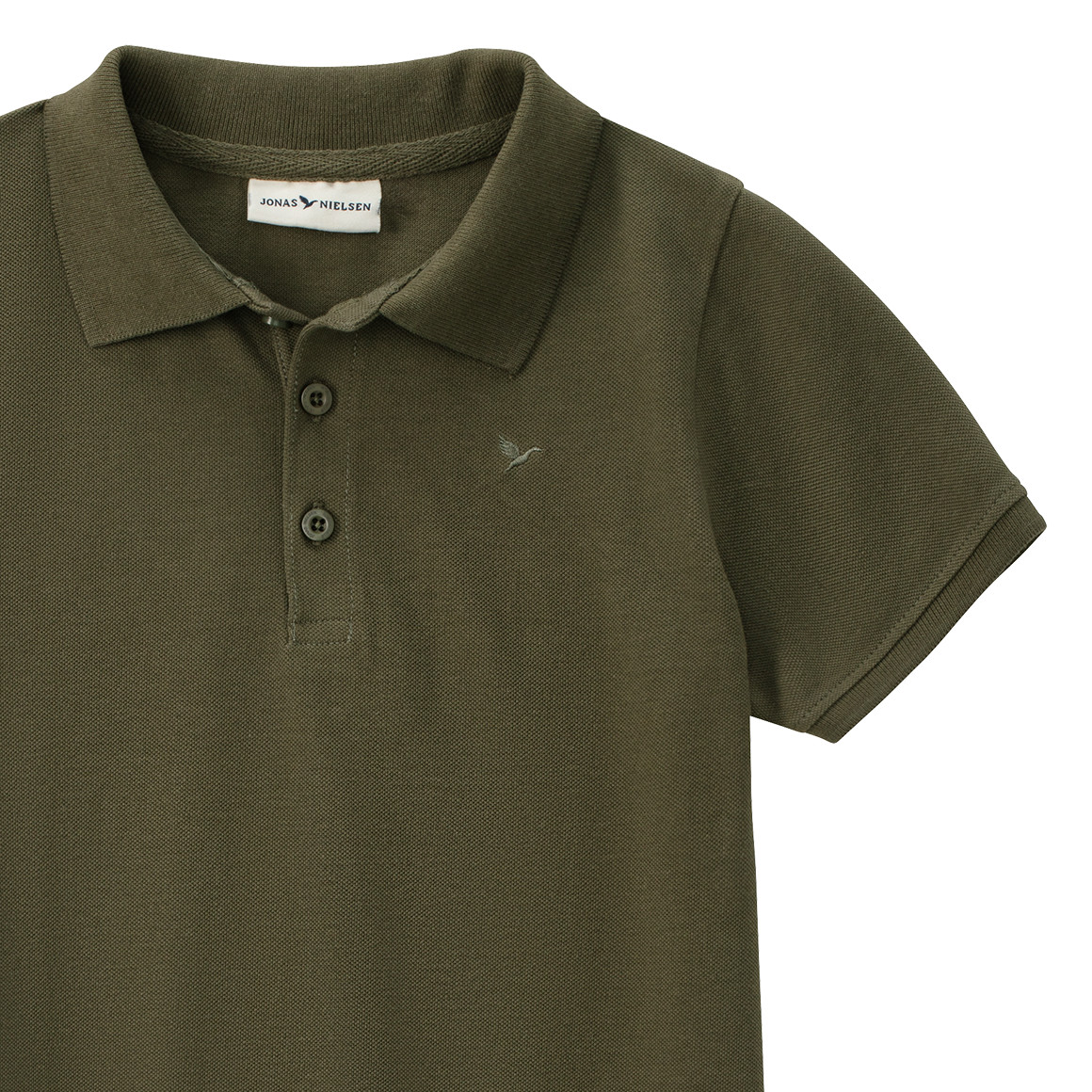 Jonas Nielsen Jungen Poloshirt in Pique-Struktur oliv