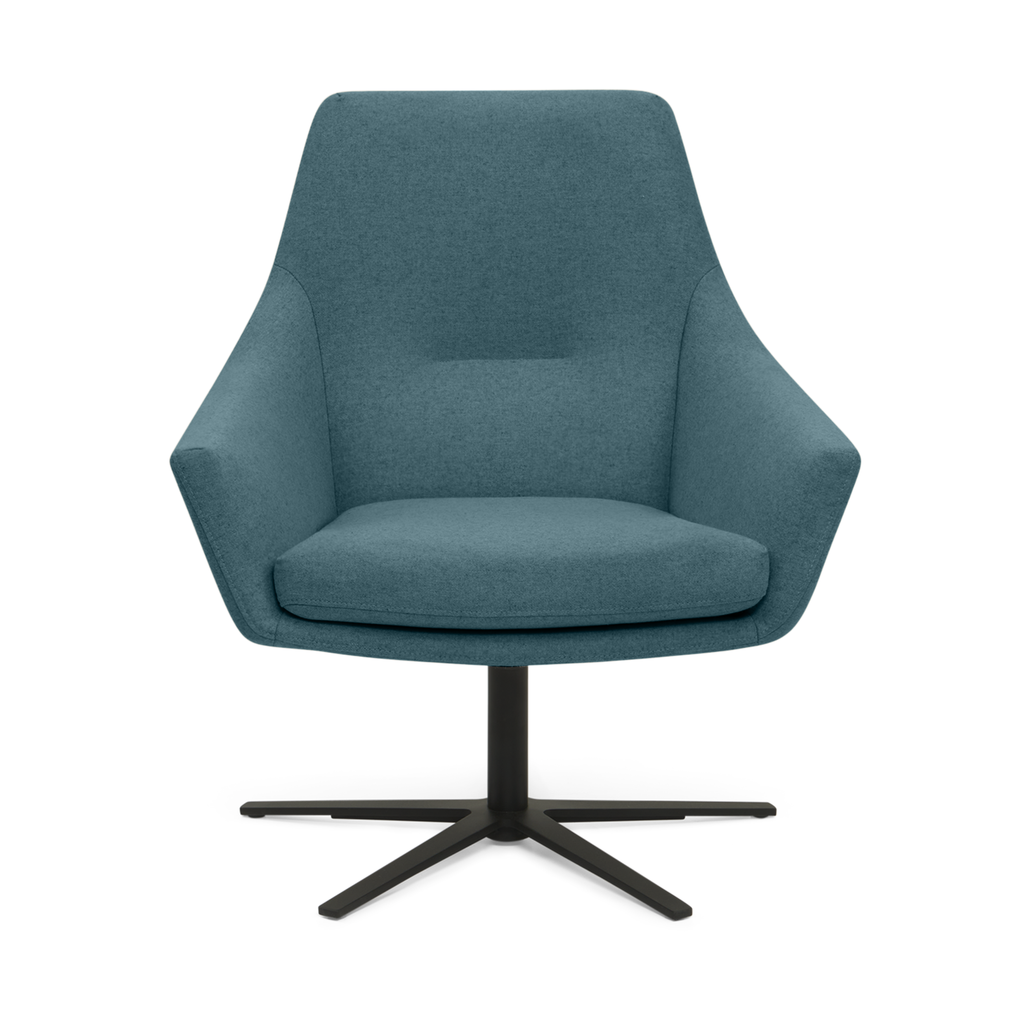 Loods 5 Design fauteuil Dunk Stof: Facet Azure 144 | Frame Zwart
