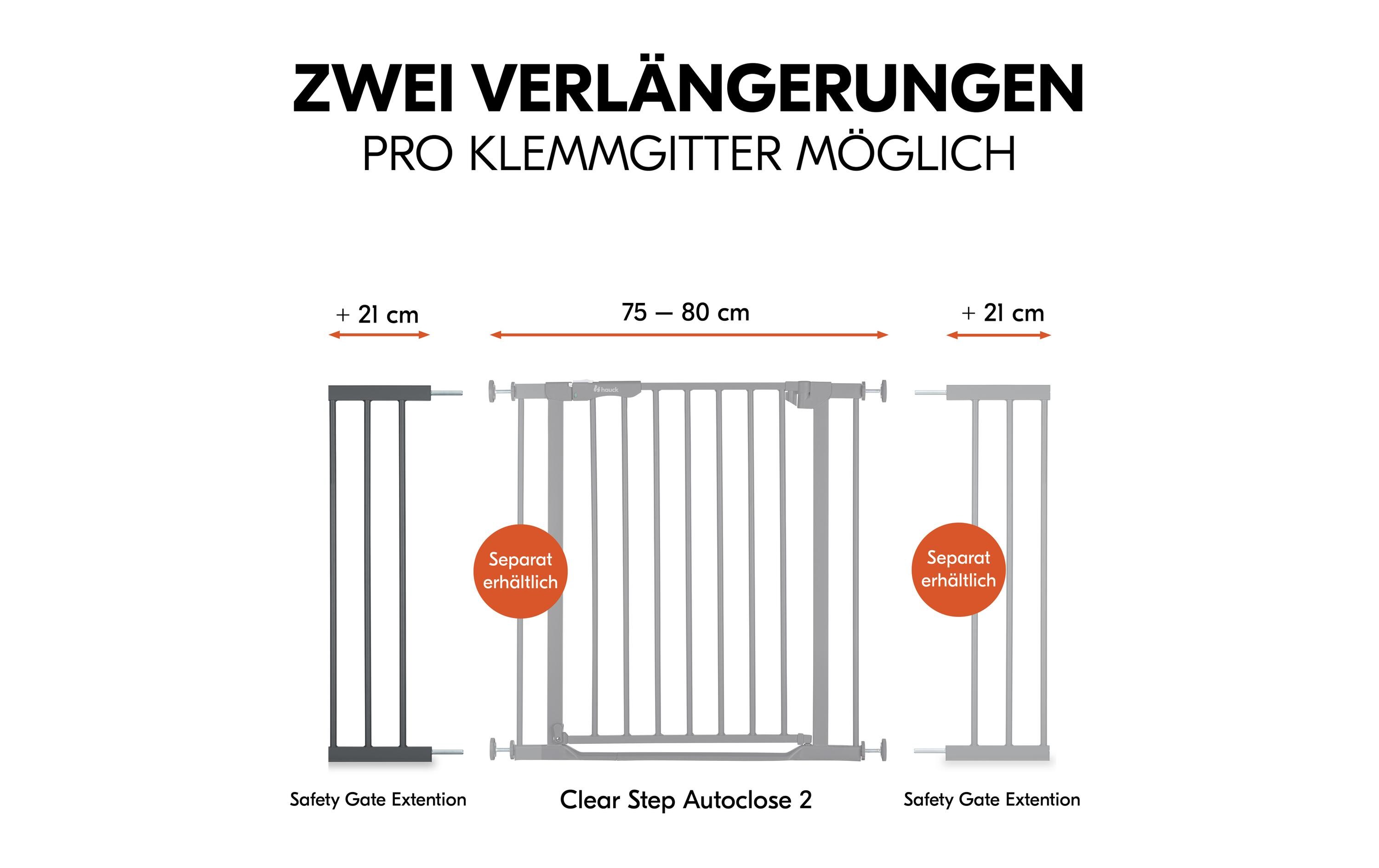 Verlängerung Safety Gate Extension 21 cm DunkelgrauVerlängerung für gängige Hauck Schutzgitter