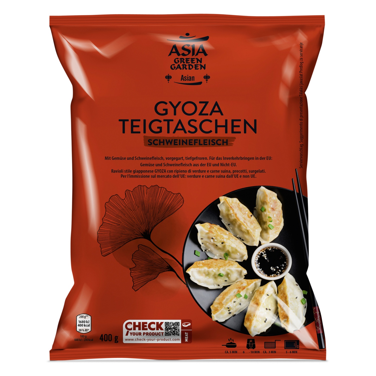 ASIA GREEN GARDEN Gyoza Teigtaschen, Schweinefleisch 400 g