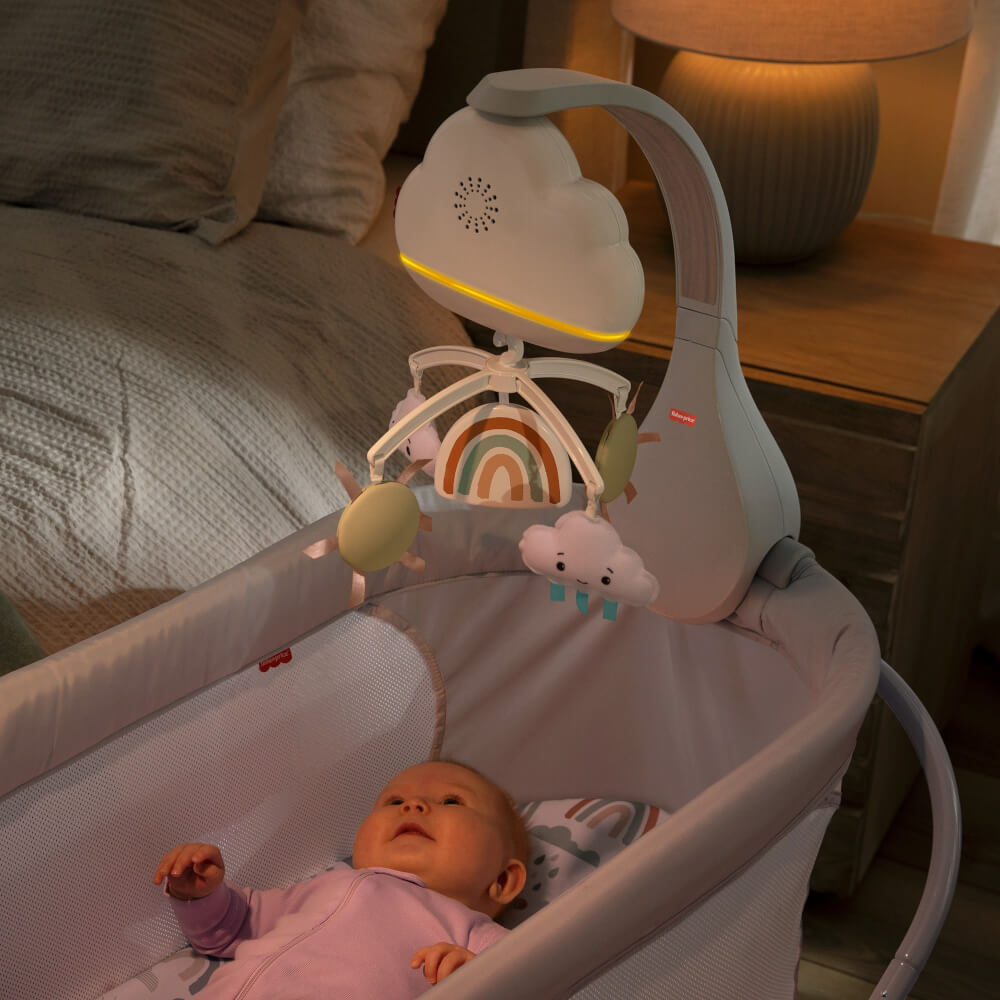 Fisher-Price Babybett Regenbogen-Mobile und Spieluhr