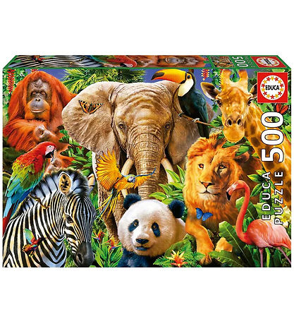 Educa Puzzlespiel - 500 Teile - Wild Animal Collage