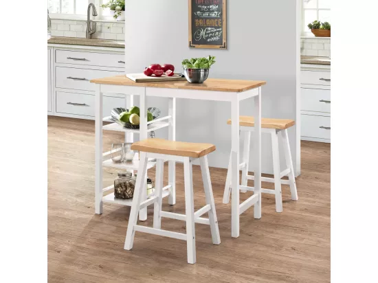 Ensemble de bar 3 pcs MDF Blanc