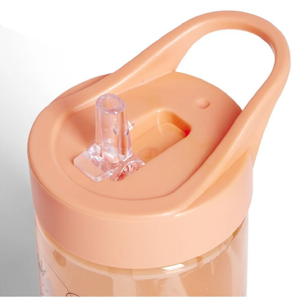 Gourde de camping dinosaure pour enfant plastique rose 43cl
