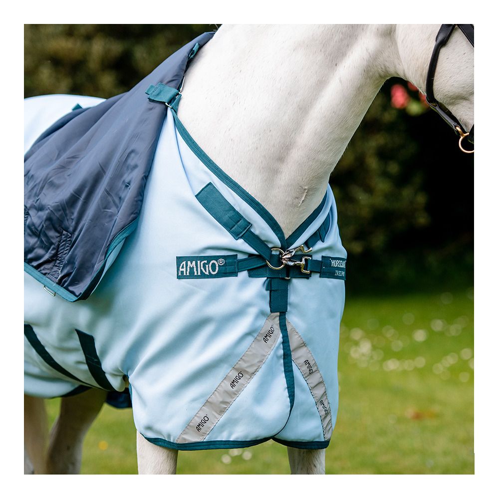 Horseware AMIGO PLANT DYE 50G - Couverture de paddock + couvre-cou blue/navy