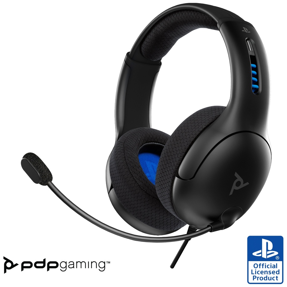 PDP Gaming Lizenziertes LVL 50 Kabelgebundenes Stereo-Headset für PS5, PS4 & PC – Schwarz