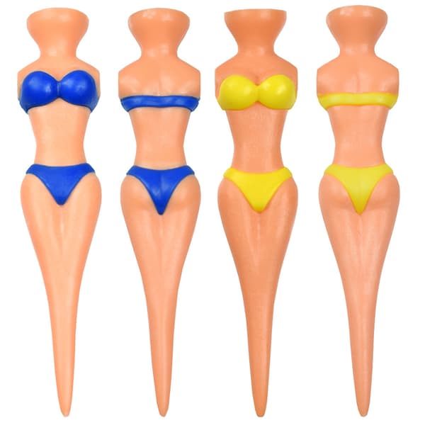 INF Golf Tees Bikini 4-pakning Flerfarget