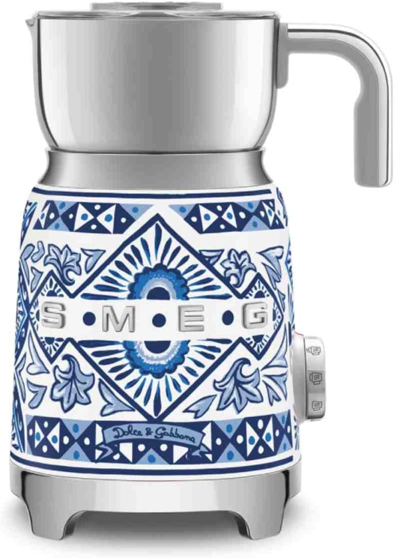 Smeg MFF01DGBEU Dolce & Gabbana Blu Mediterraneo, Milchaufschäumer, Blau