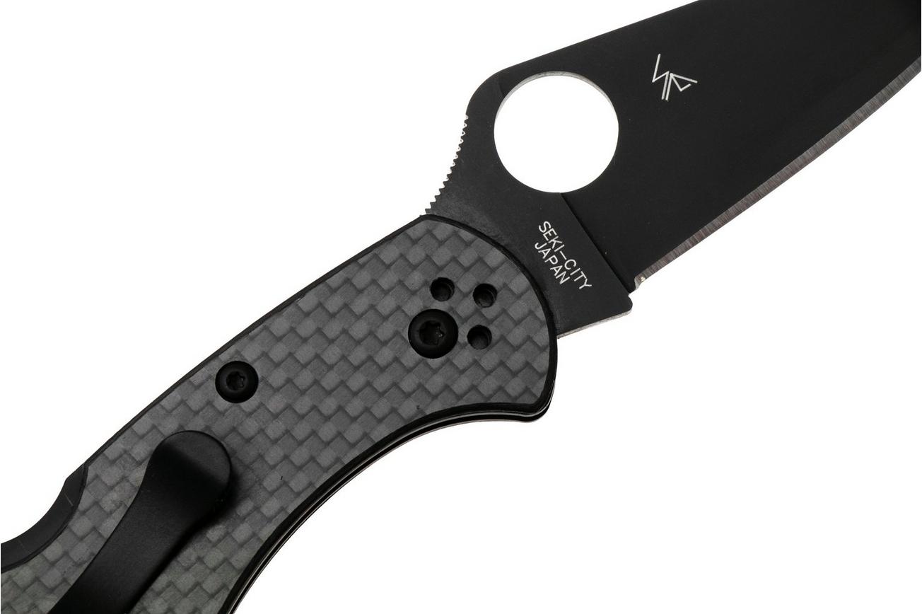 Spyderco Delica 4 Black TiCN CPM CruWear C11CFPBK Carbon Fiber, Sprint Run zakmes
