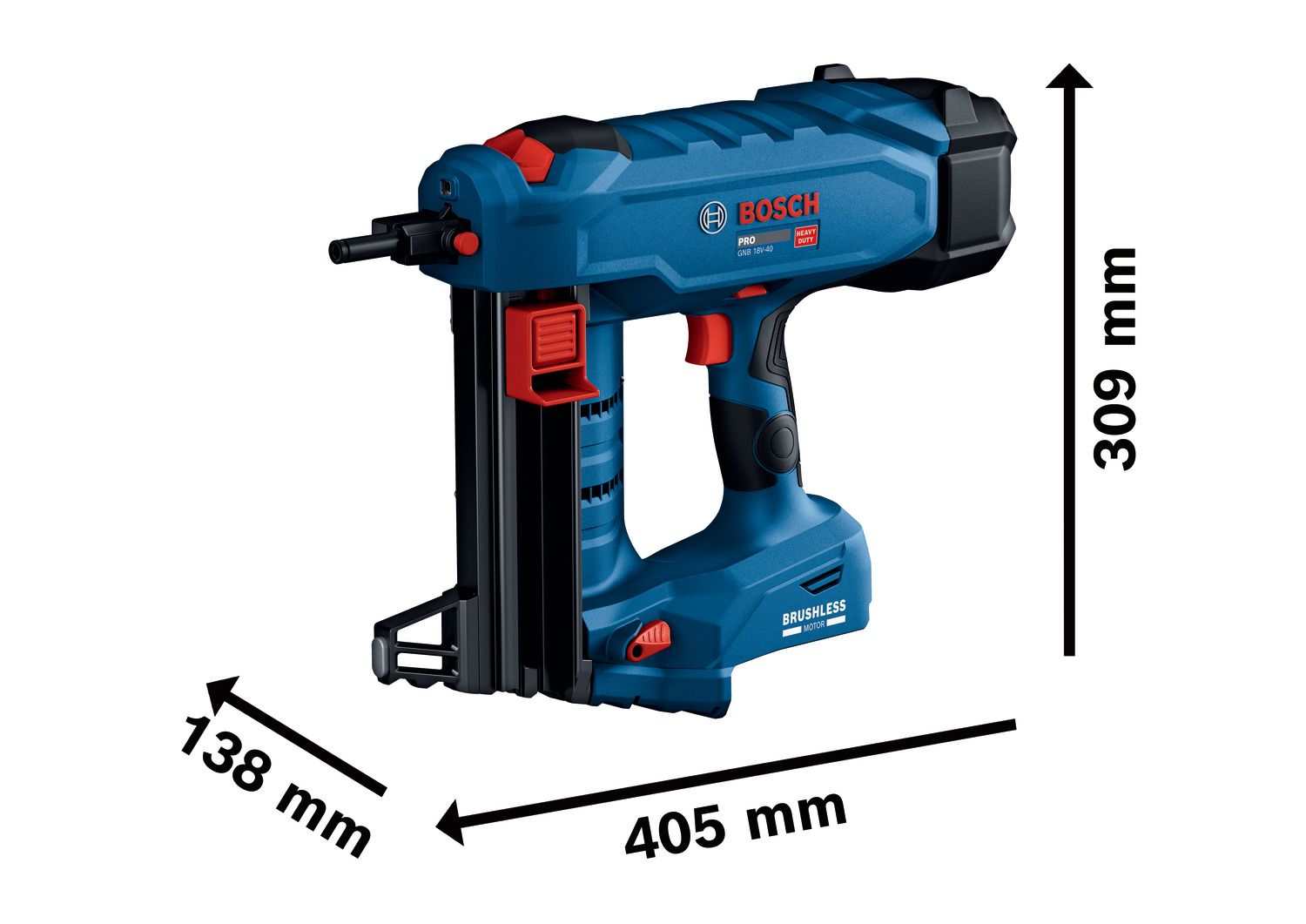 Bosch Professional GNB 18V-40 Accu betontacker 18V 4.0Ah in XL-Boxx - 06019L7005