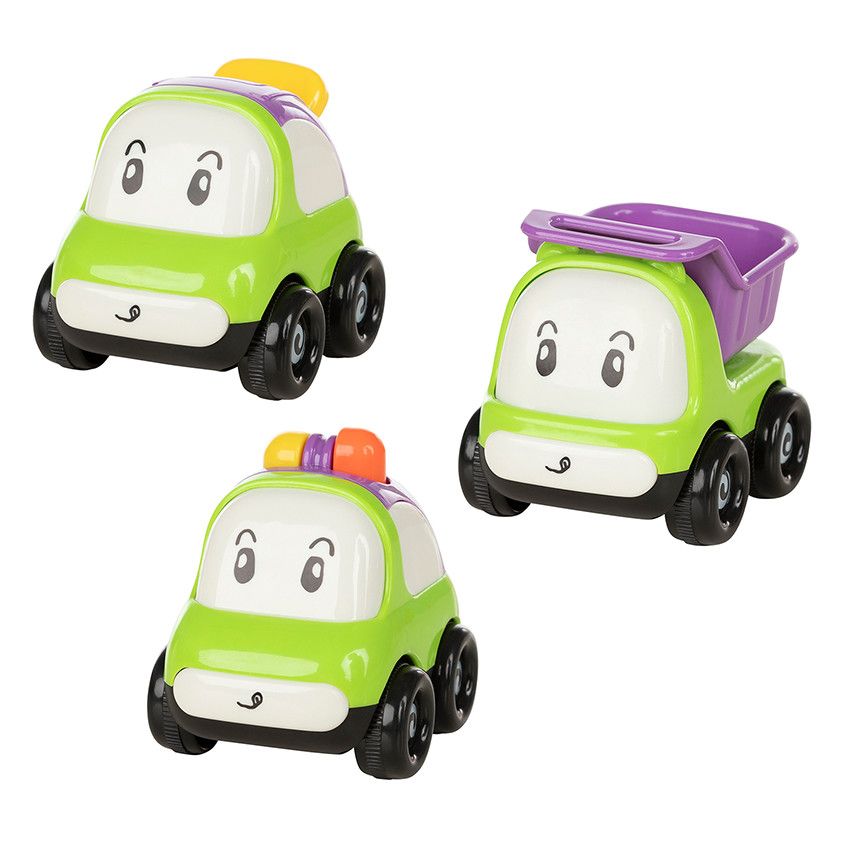 Jouet 1er âge petite voiture Vroumpiz - Vert - Ecru