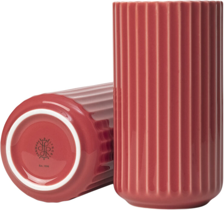 Lyngby Porcelæn Lyngby Vase H15. 5 cm rød porcelæn Rød
