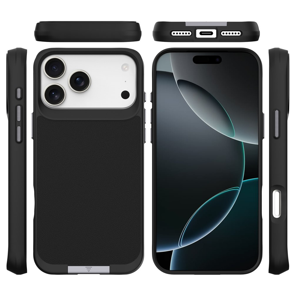 iPhone 17 Pro MagSafe Hybrid Hülle mit TPU Bumper   Kickstand - Schwarz