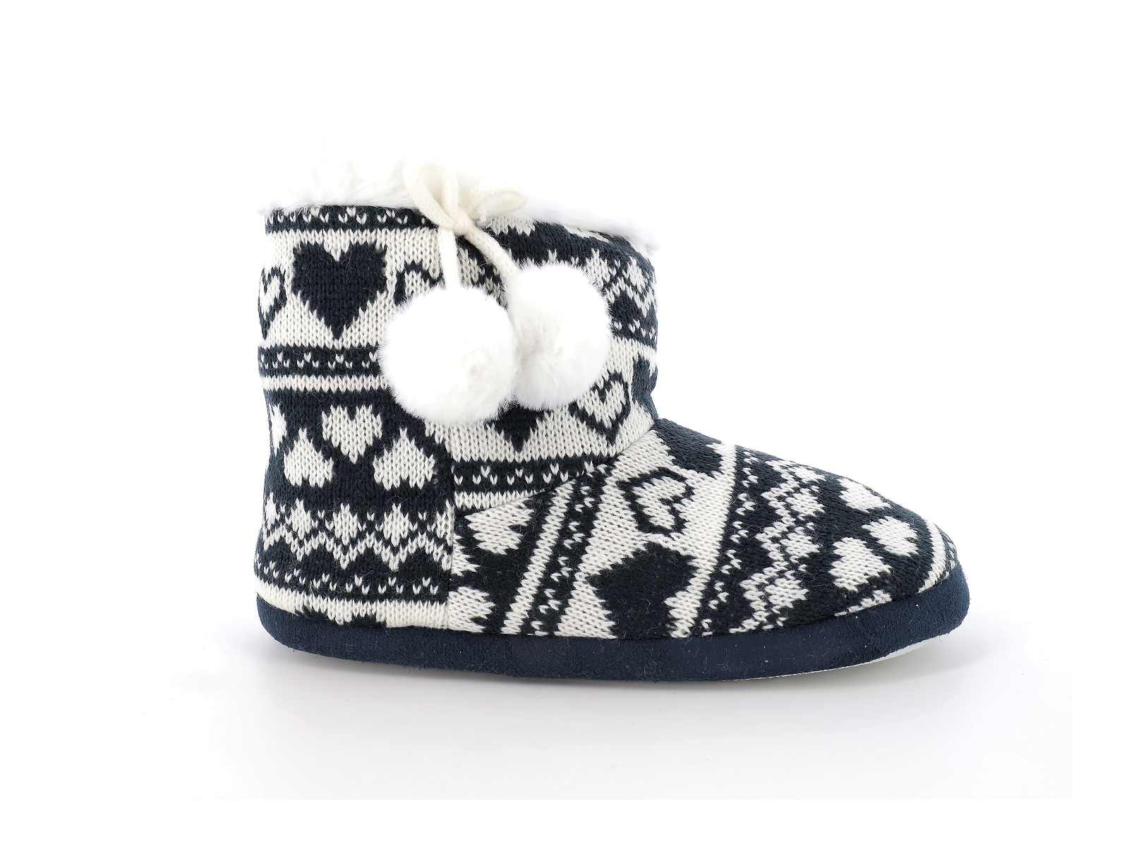F brand-B590523 Textile Marine-Blanc