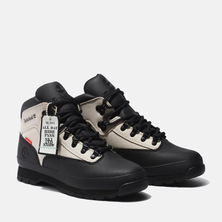 Bottine de randonnée Euro en cuir Helcor pour homme en gris clair
