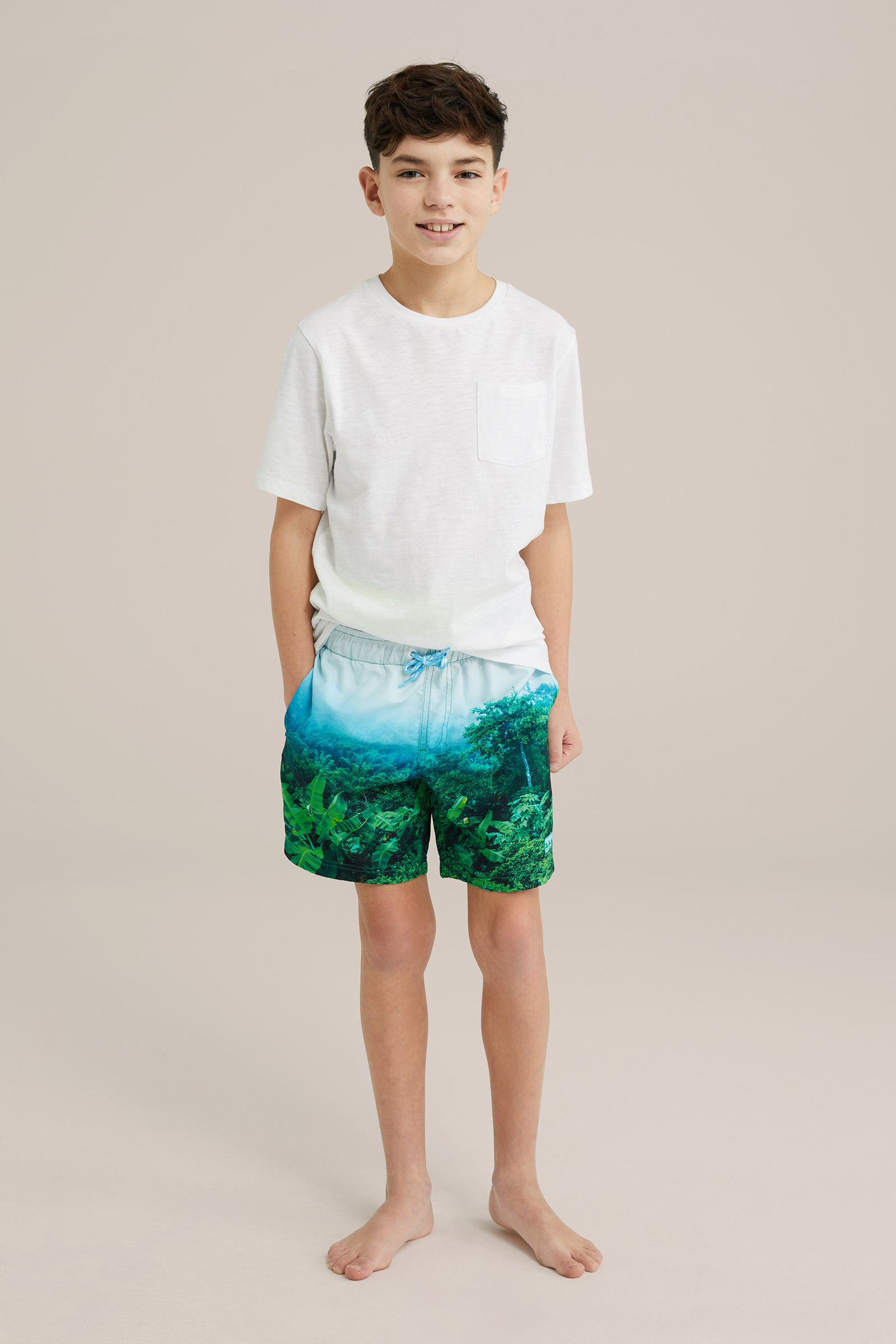 Jongens zwemshort met dessin WE Fashion Groen