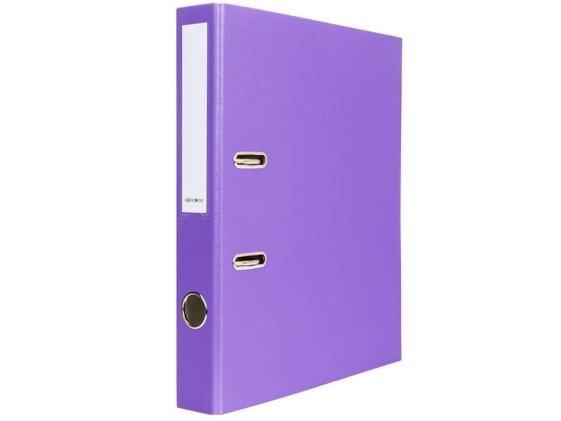 office focus Ordner A4 4 cm, Violett A4-Ordner mit Rückenschild und Griffloch