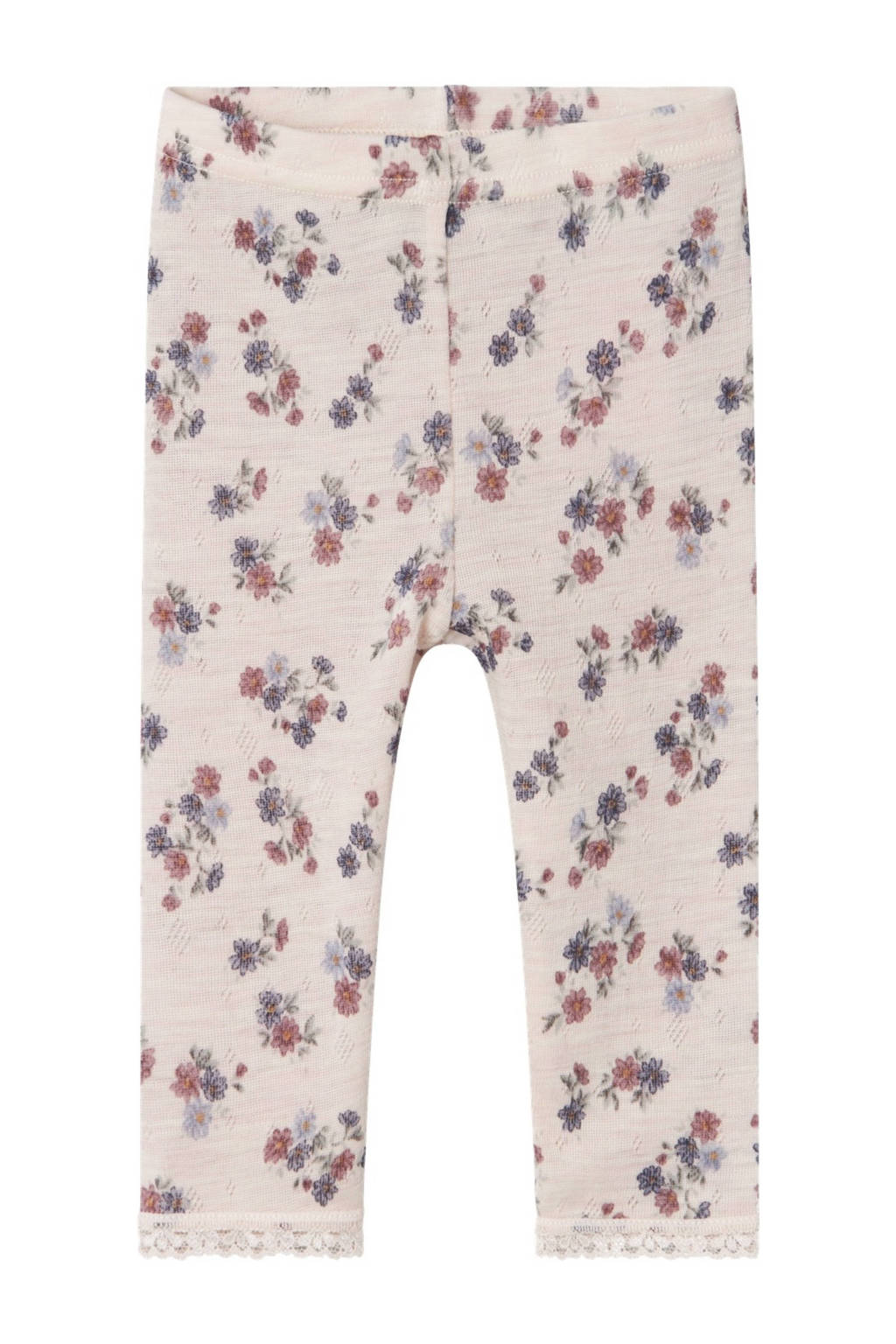 NAME IT wollen baby legging NBFWANG roze/grijs