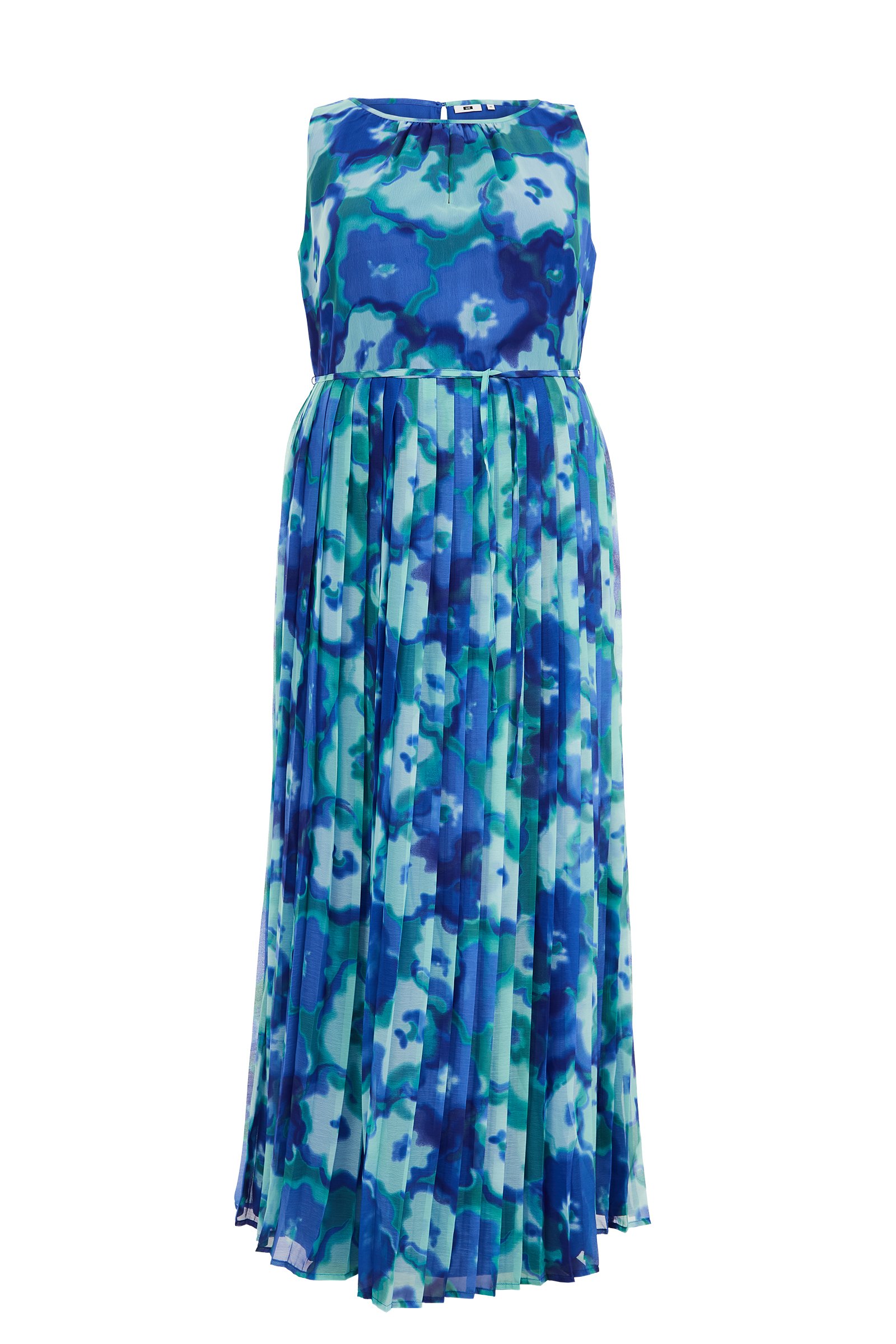 maxi-jurk met dessin - Curve WE Fashion Groenblauw