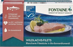 Fontaine Wildlachsfilet Sonnenblumenöl, 120 g