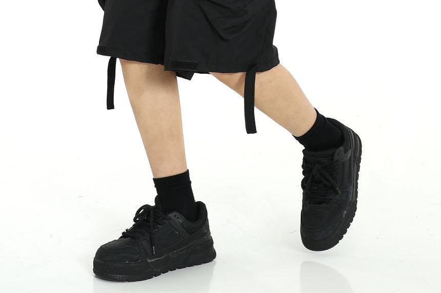 Meiksip - Lage taille effen cargo shorts