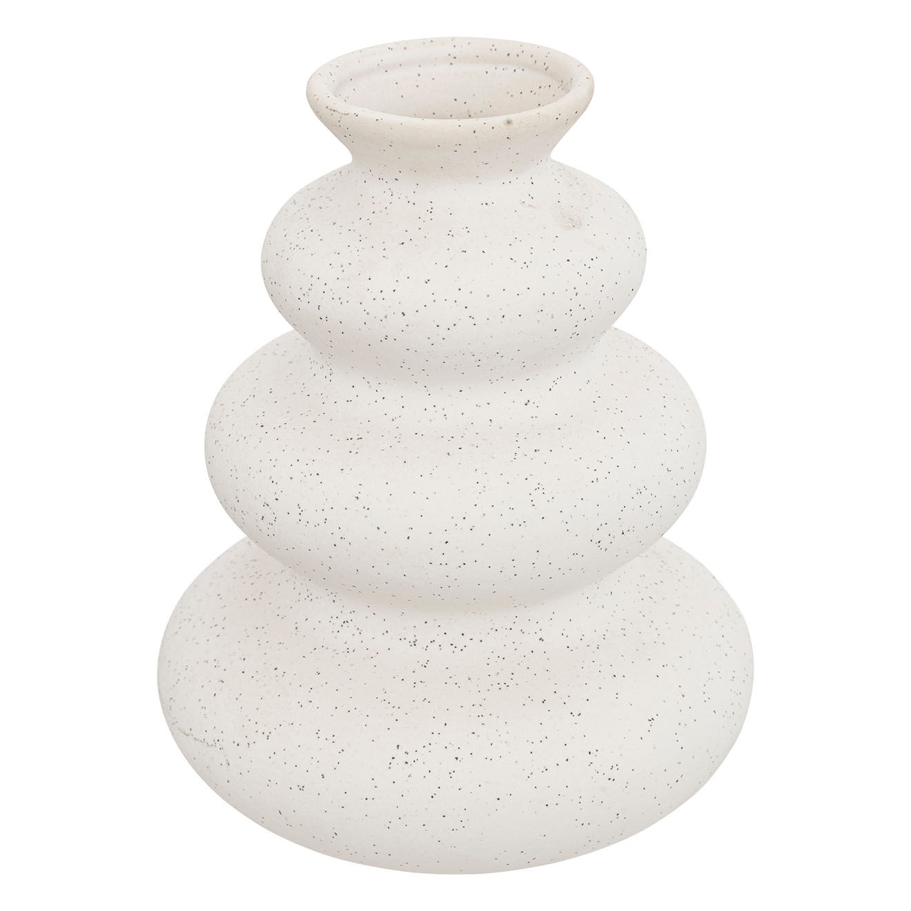 Atmosphera Vase en céramique blanc - D.16x20 cm