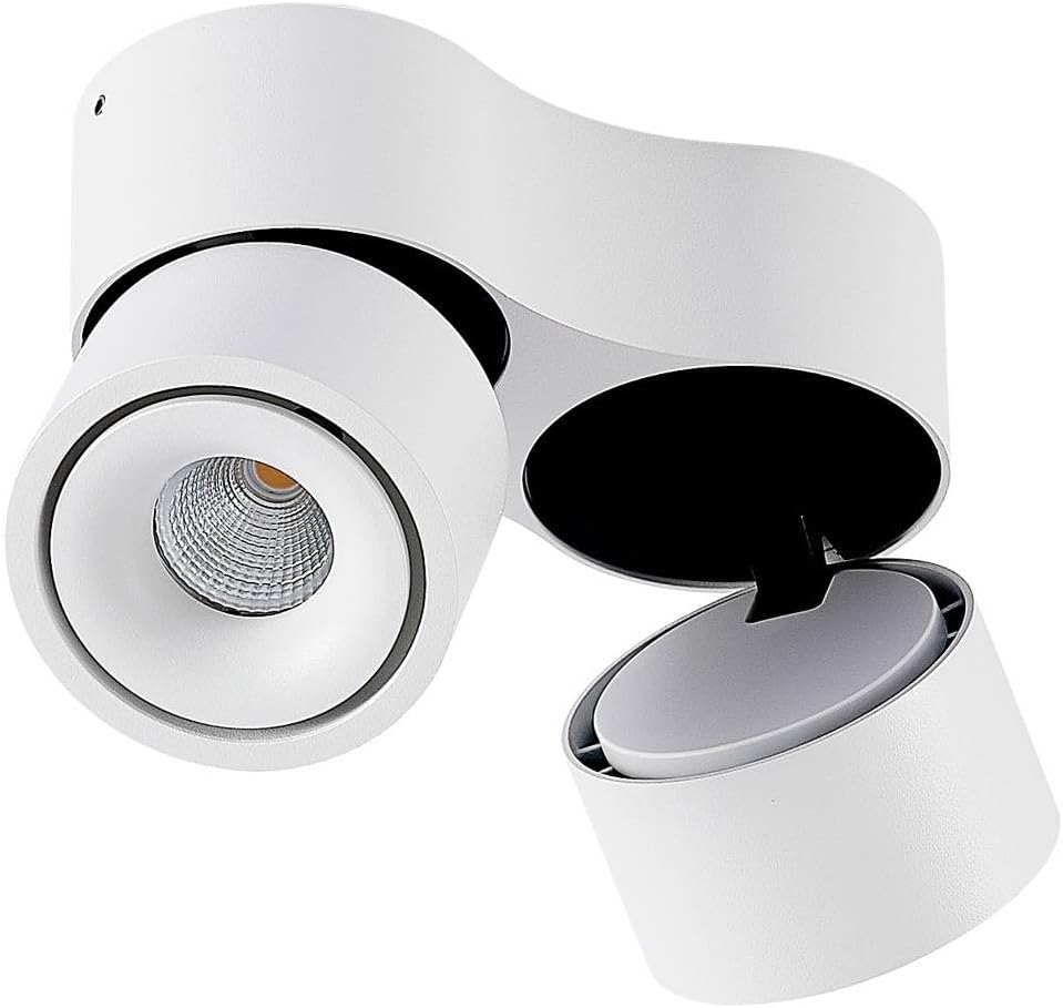 Arcchio LED Deckenlampe, Spotbalken Deckenstrahler 350° drehbar 90° schwenkbar Deckenleuchte Deckenspot 2x 6,1W Spot Wohnzimmerlampe Strahler