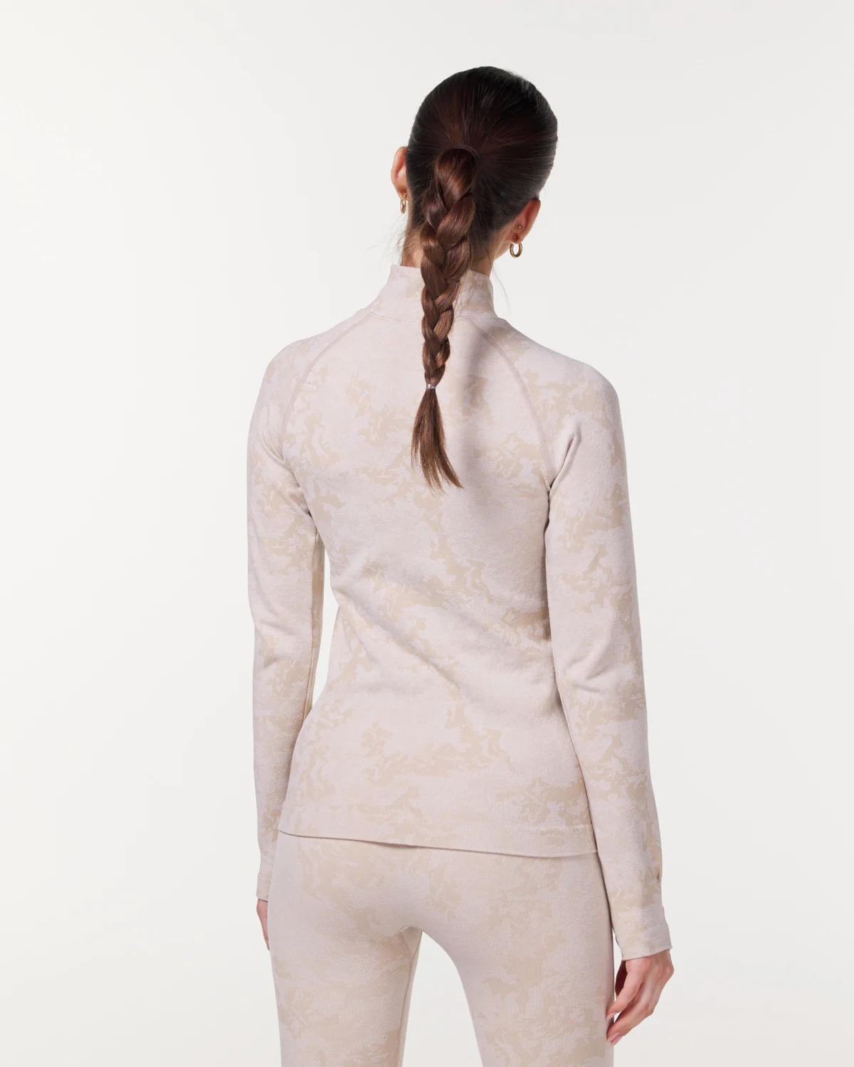 LEVITY Camo Seamless Zip Up Greige Camo