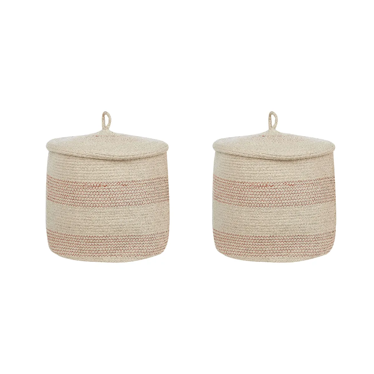 Beliani Lot de 2 paniers SILOPI - Beige
