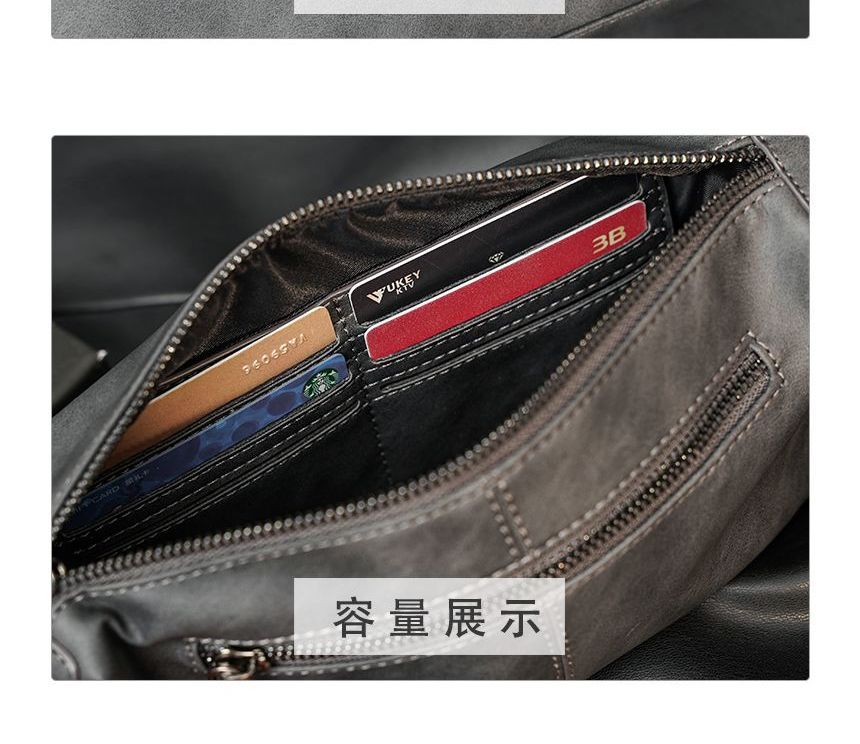 BagBuzz - Clutch met rits van imitatieleer