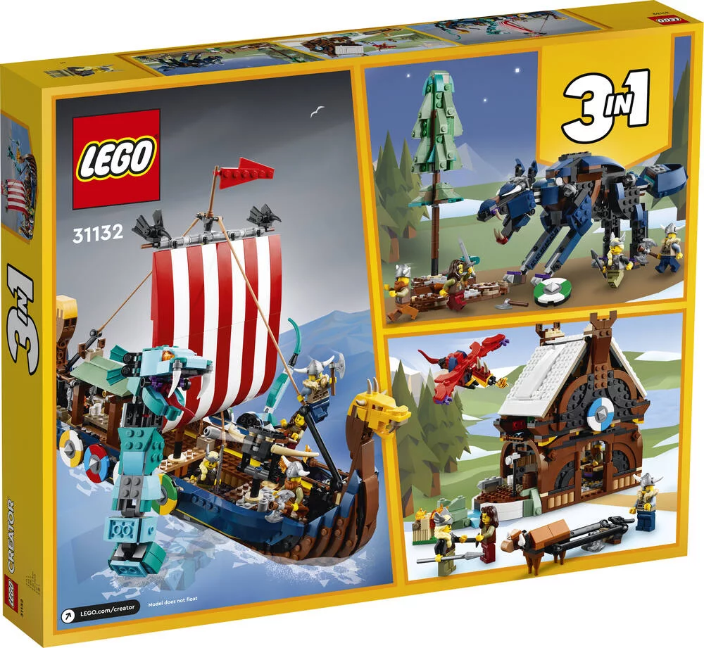 LEGO®CREATOR 31132 - LE BATEAU VIKING ET LE SERPENT DE MIDGARD