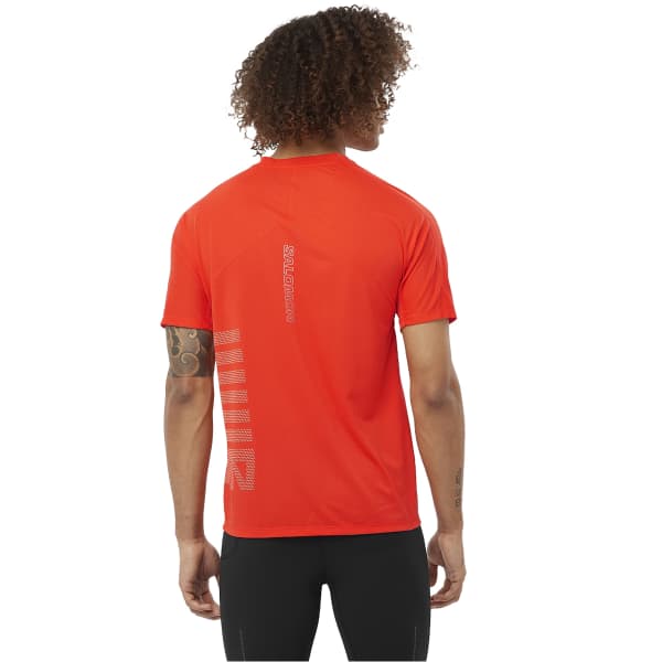 T-shirt trail SALOMON SENSE AERO SS TEE GFX M CHERRY TOMATO/RAINY DAY