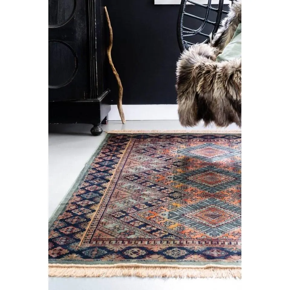 Tier Interieur05 Vintage Vloerkleed Khepera Groen - 200 x 137 cm