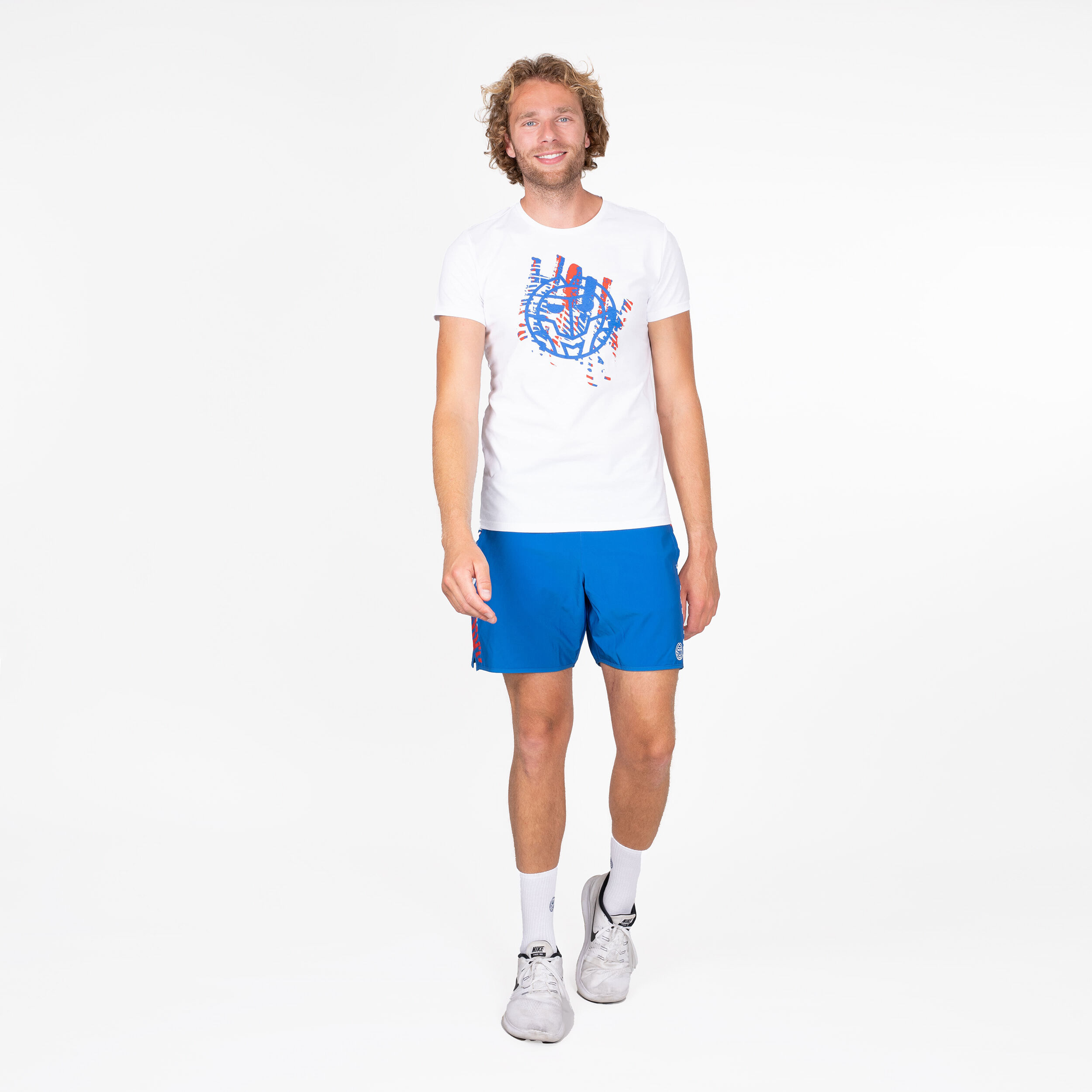 BIDI BADU Tulu Tech 7 Inch Shorts Hommes - Bleu , Blanc