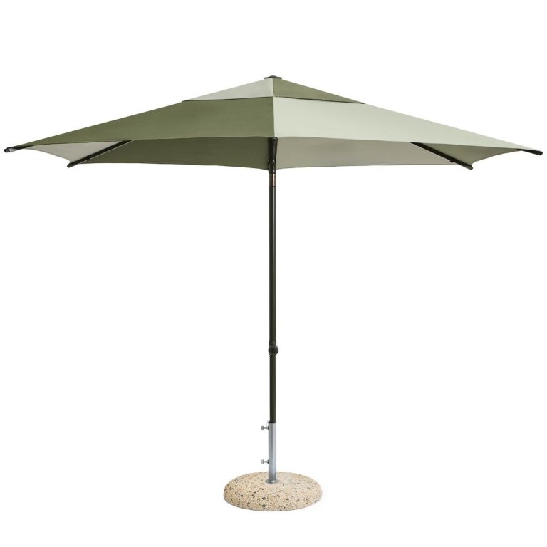 Hay Terrazza parasol zeshoek groen en donkergroen
