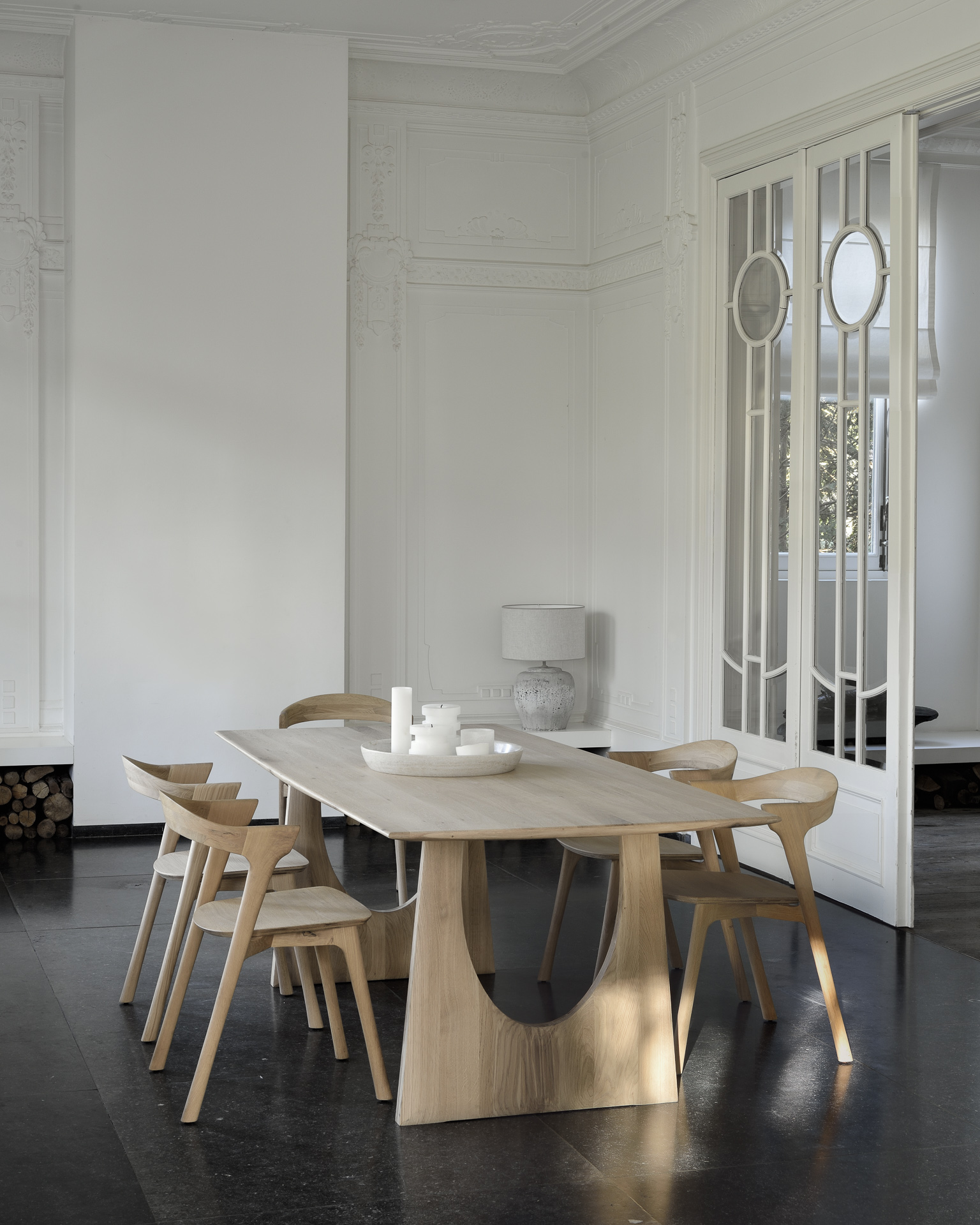 Tafel Geometric - eiken - 250x100